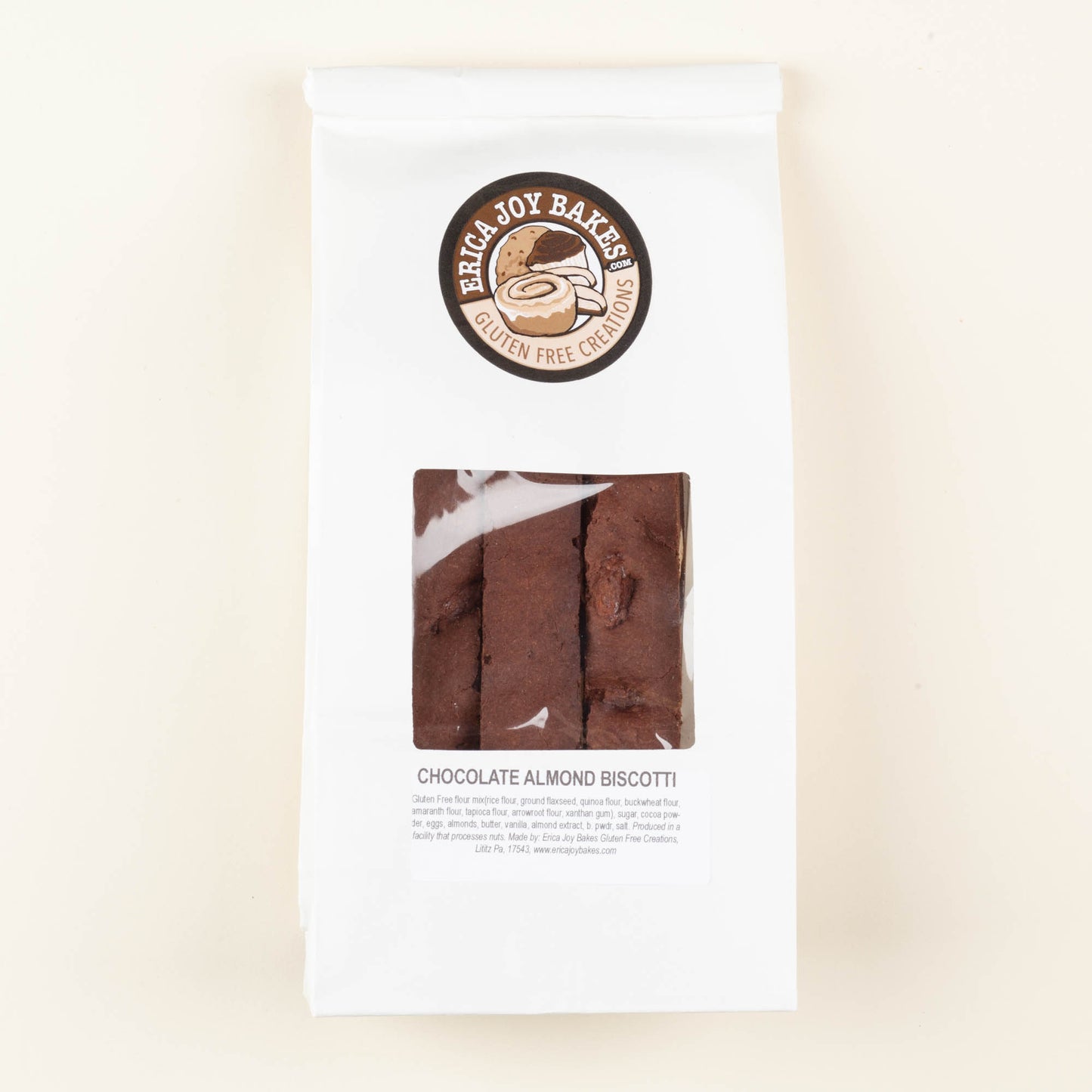 GF Chocolate Almond Biscotti